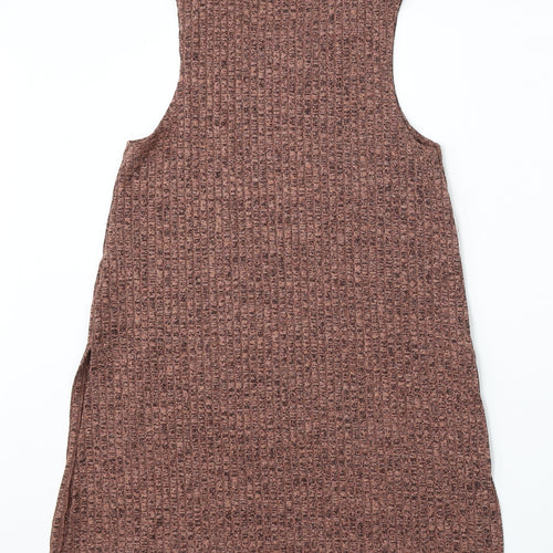 Primark Womens Brown Round Neck Polyester Pullover Jumper Size 12