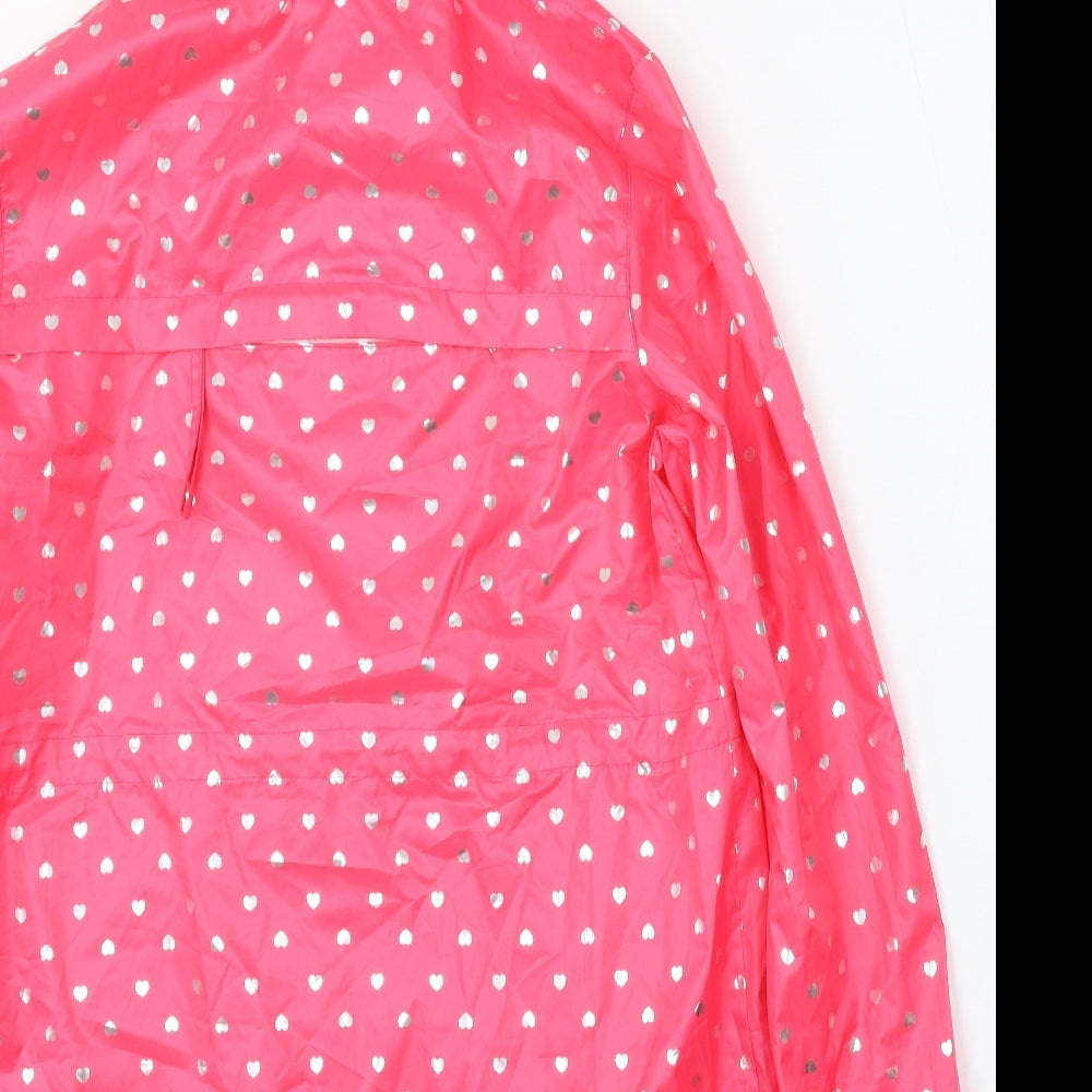 Vigiant Womens Pink Geometric Jacket Coat Size 12 Zip