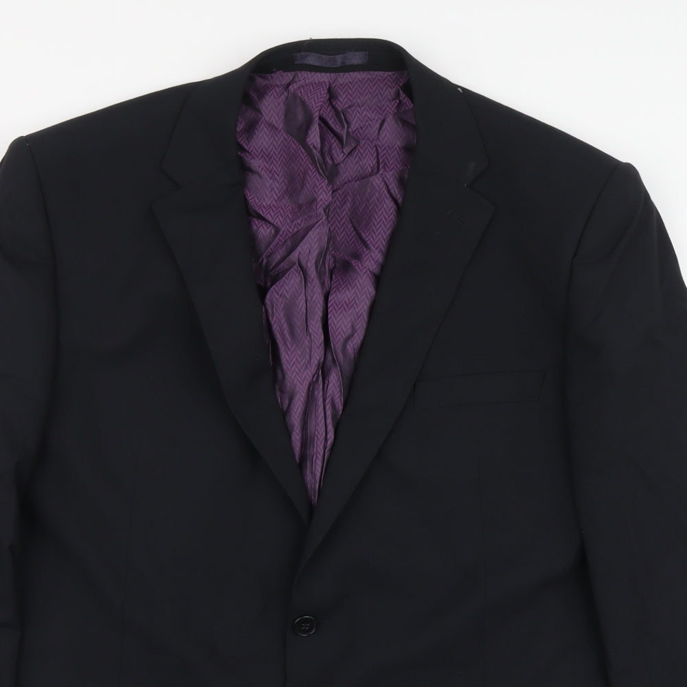 Pierre Cardin Mens Black Polyester Jacket Suit Jacket Size 2XL