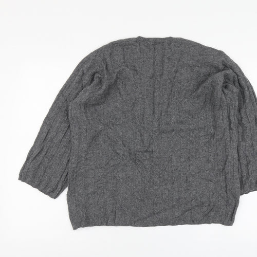 Zara Womens Grey Roll Neck Polyamide Pullover Jumper Size M