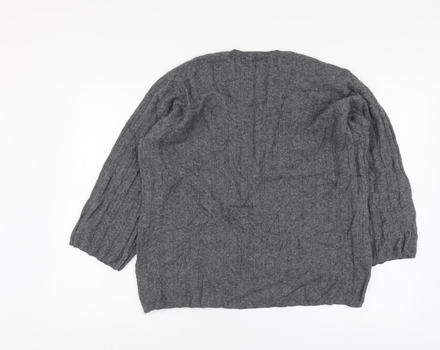 Zara Womens Grey Roll Neck Polyamide Pullover Jumper Size M