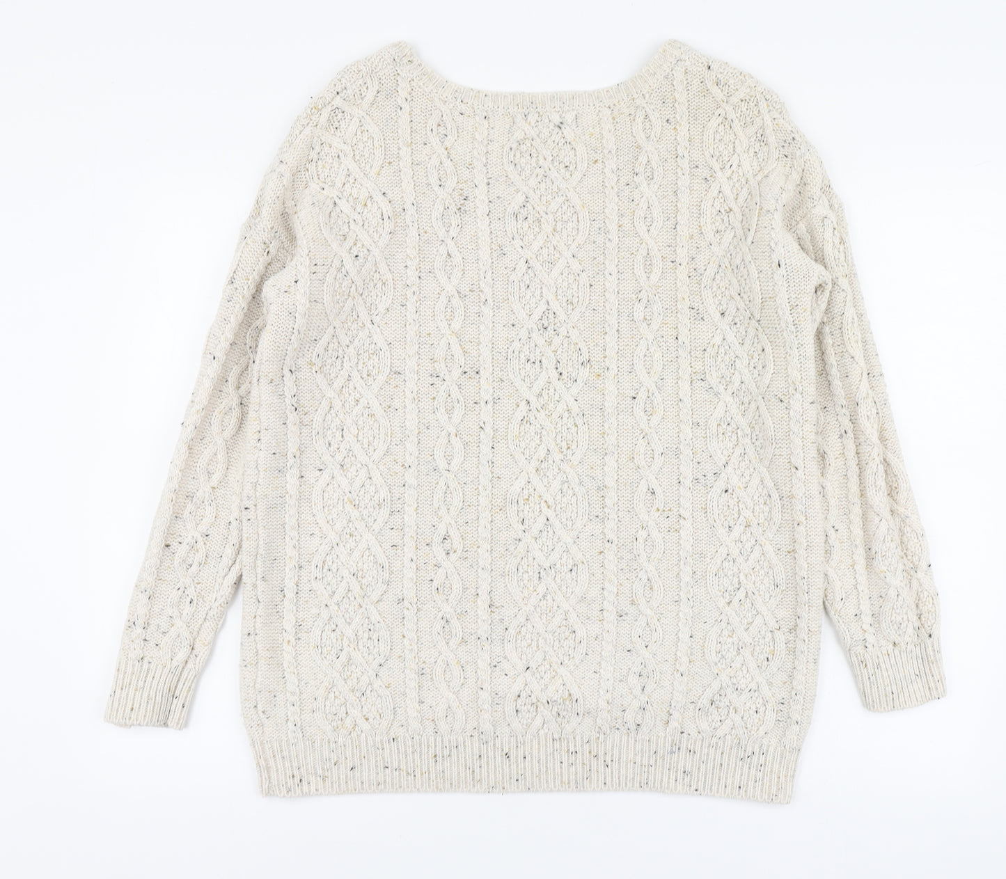 Atmosphere Womens Beige Round Neck Acrylic Pullover Jumper Size 12