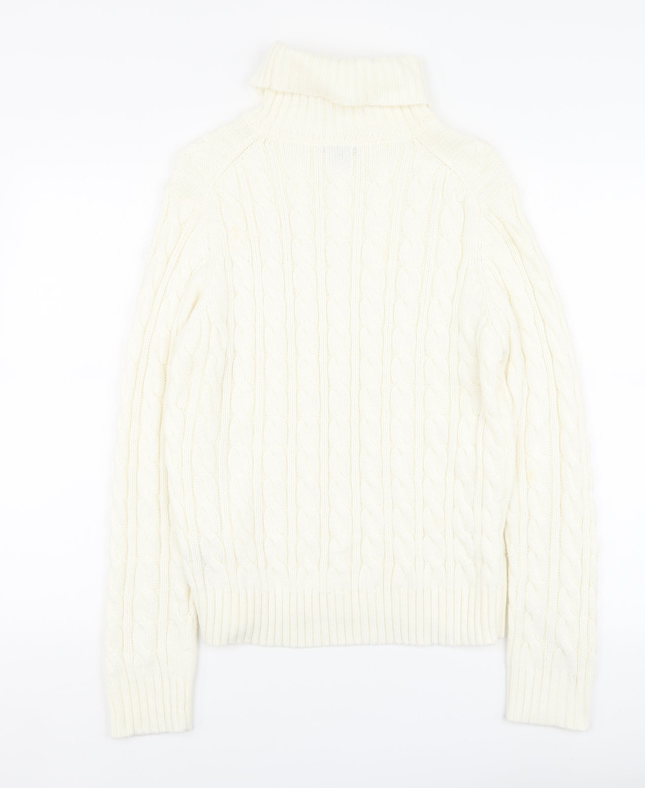 Reitmans Womens Ivory Roll Neck Acrylic Pullover Jumper Size L