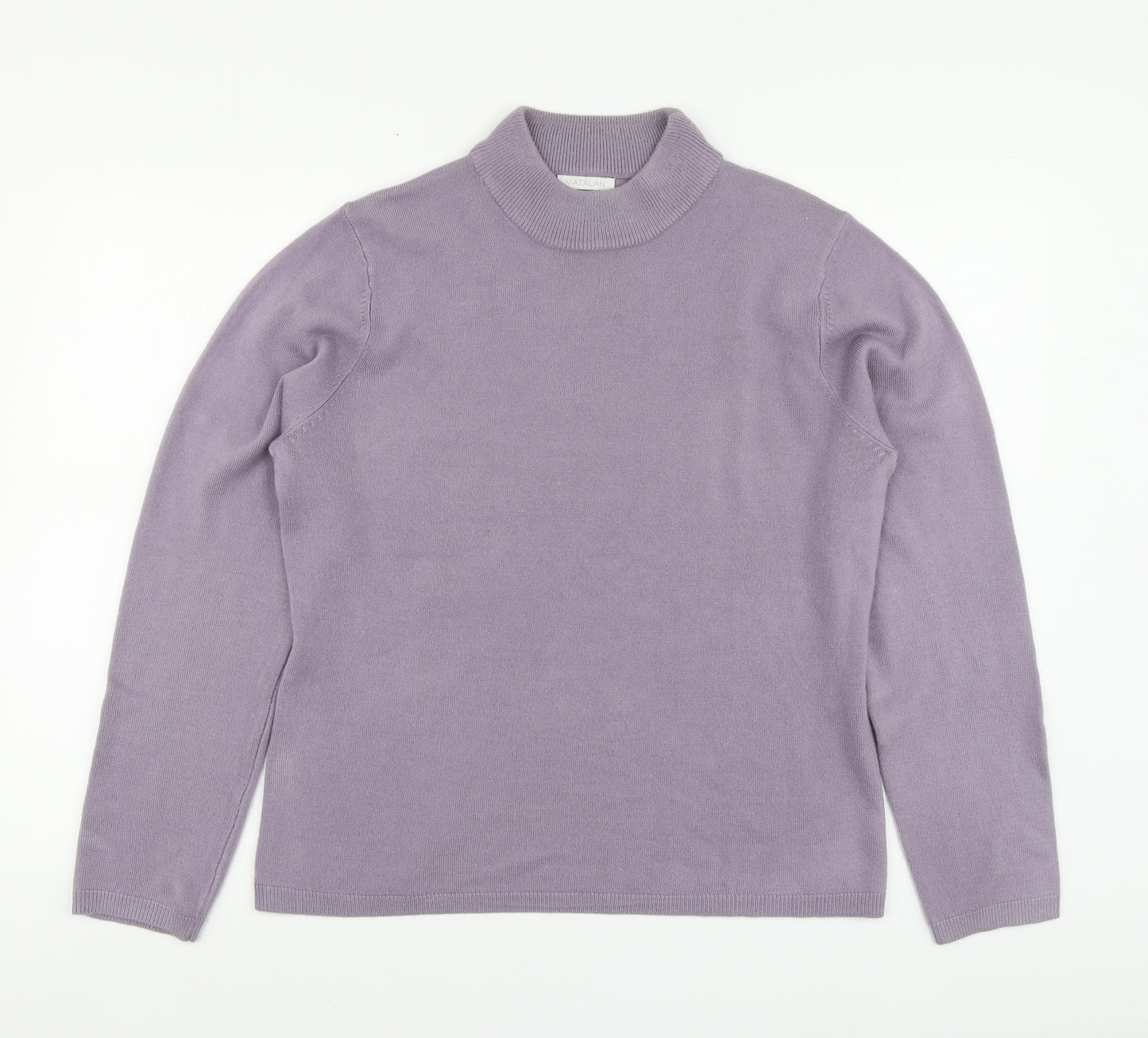 Matalan Womens Purple High Neck Acrylic Pullover Jumper Size 18