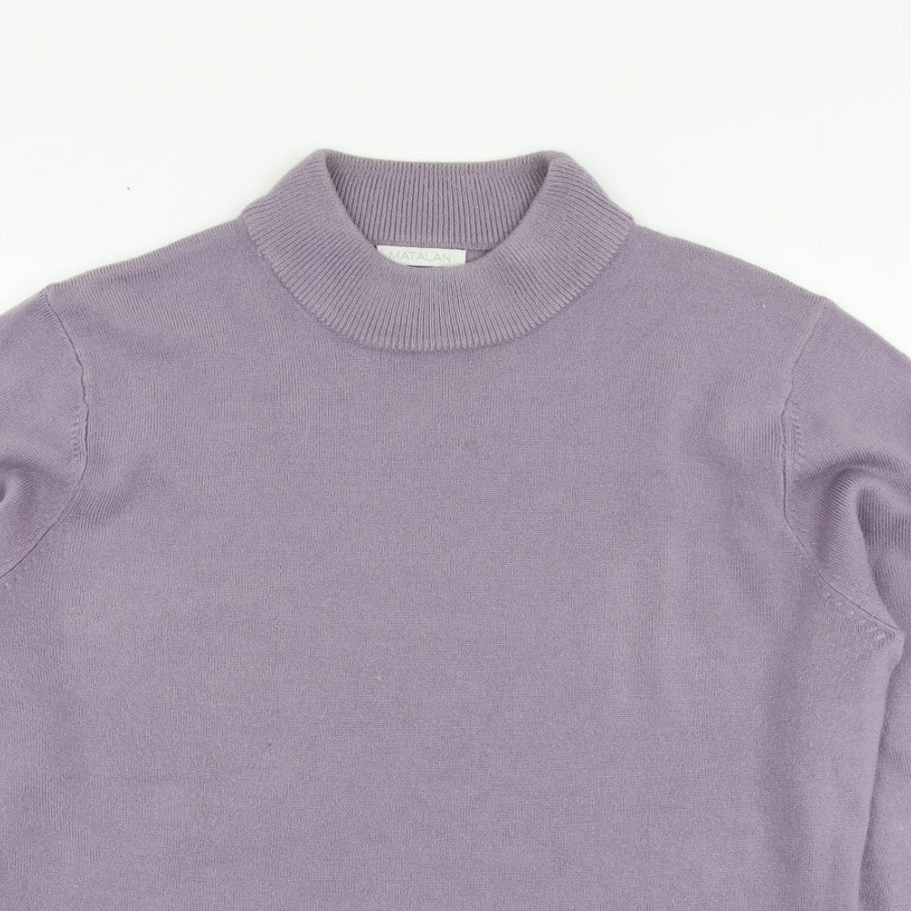 Matalan Womens Purple High Neck Acrylic Pullover Jumper Size 18