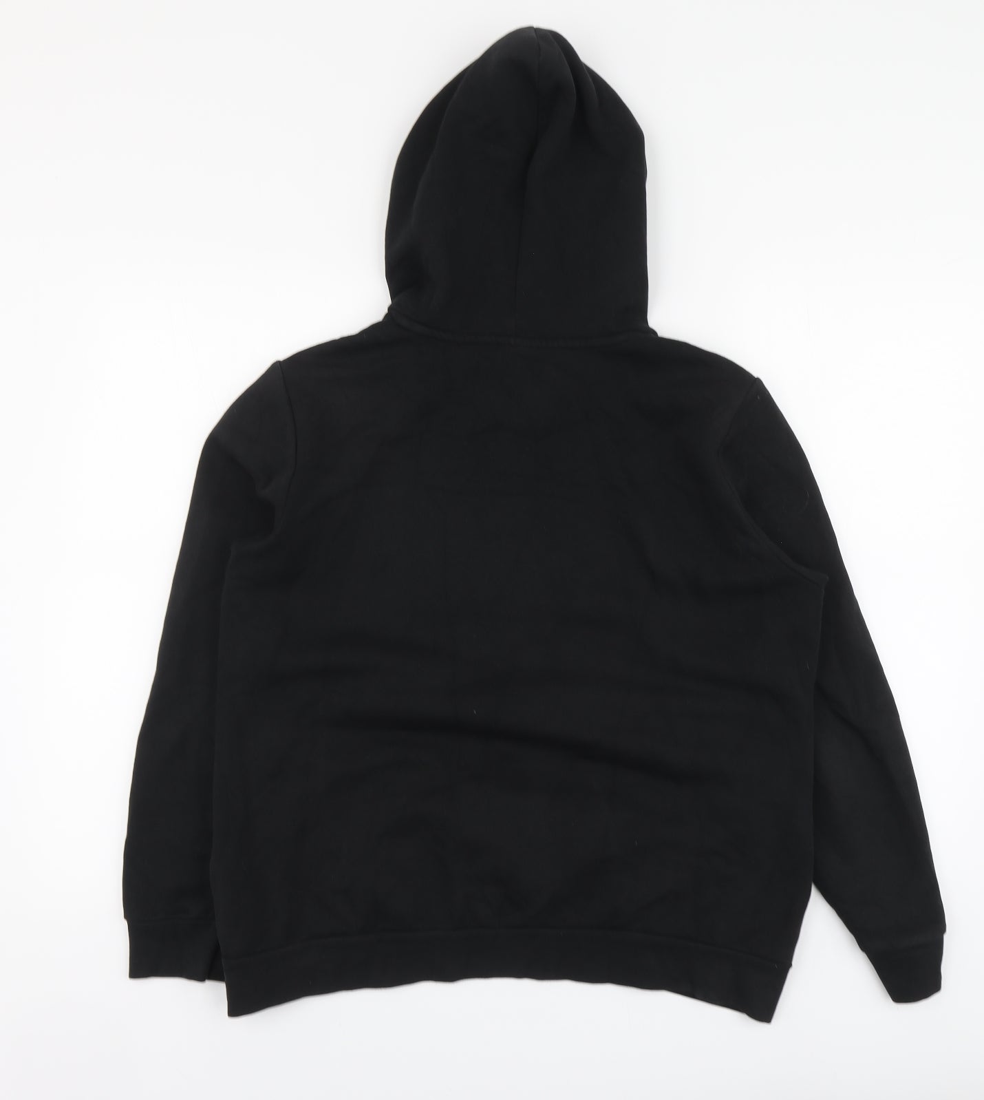 adidas Womens Black Cotton Pullover Hoodie Size L