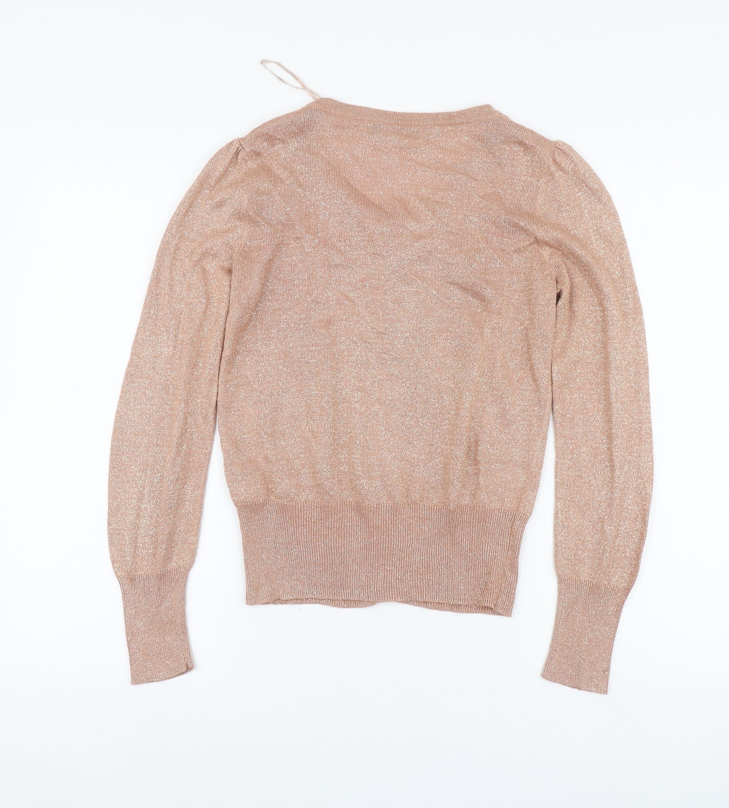 TU Womens Pink Round Neck Viscose Cardigan Jumper Size 10