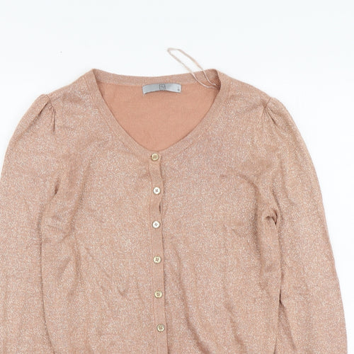 TU Womens Pink Round Neck Viscose Cardigan Jumper Size 10