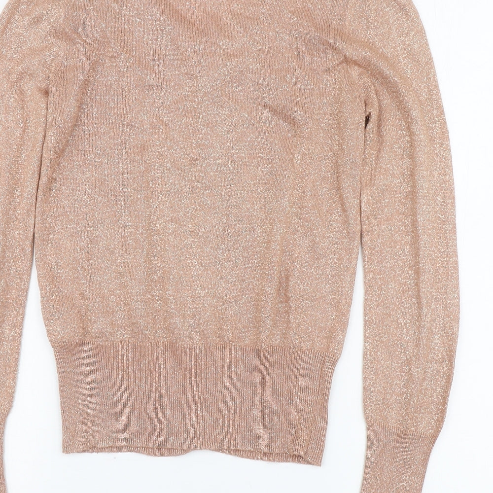 TU Womens Pink Round Neck Viscose Cardigan Jumper Size 10