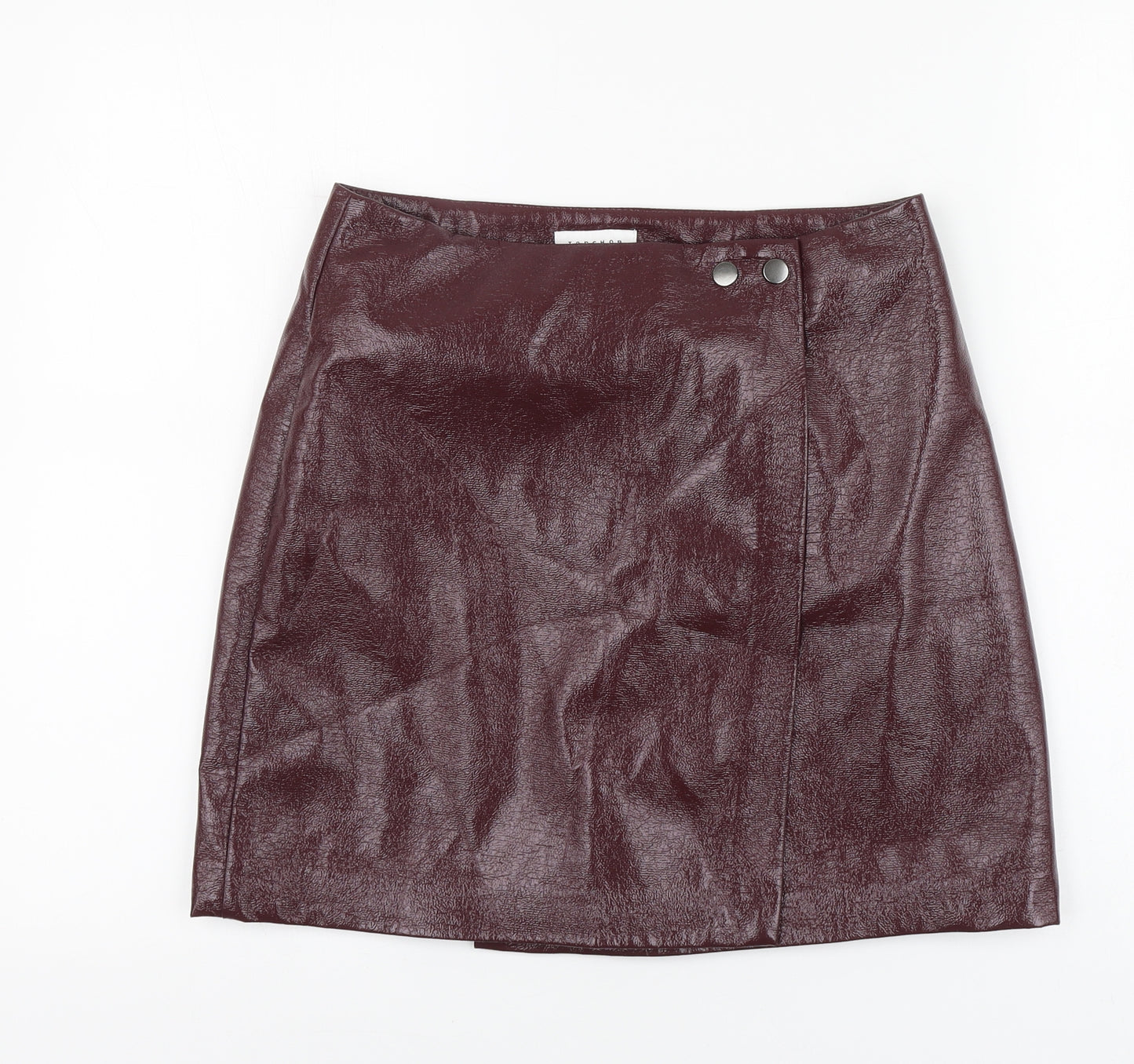 Topshop Womens Red Polyester A-Line Set Size 10