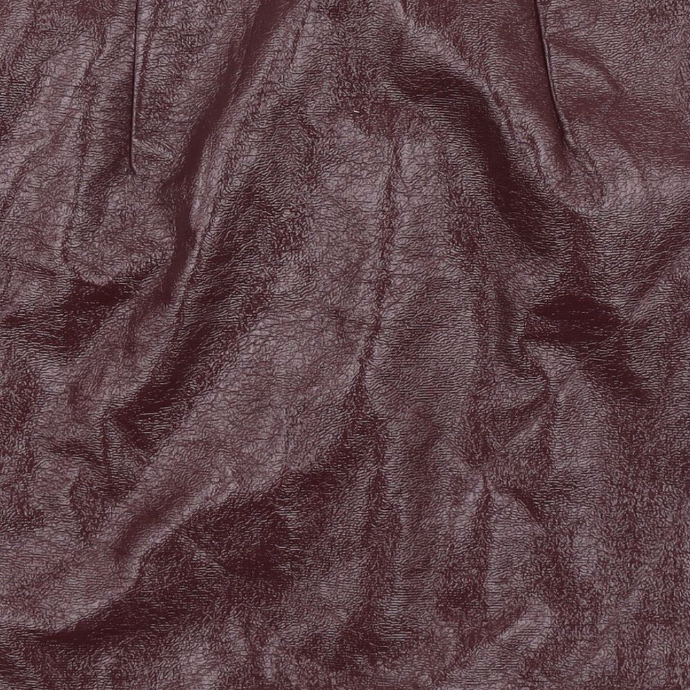 Topshop Womens Red Polyester A-Line Set Size 10