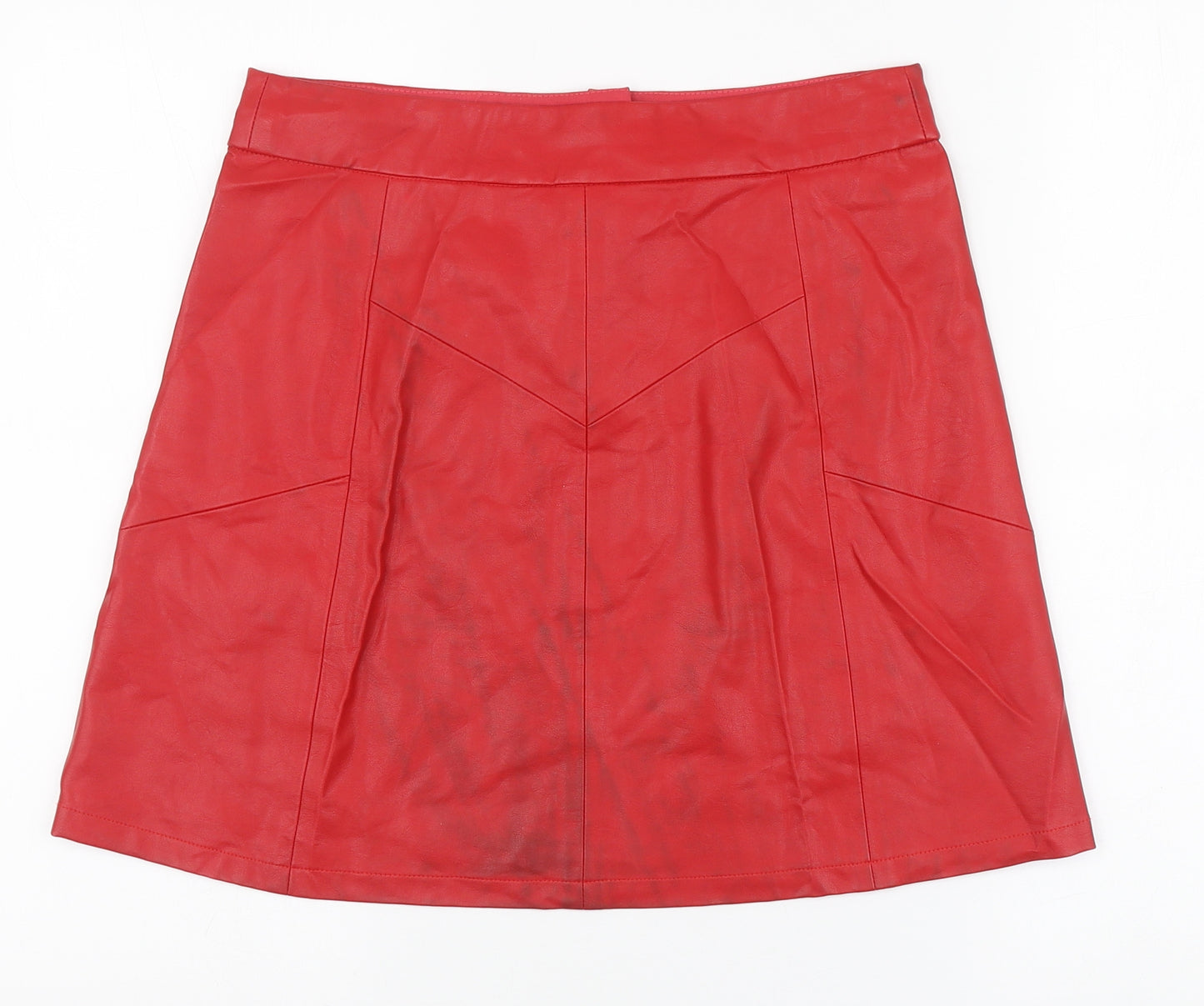 Traffic People Womens Red Viscose Mini Skirt Size M