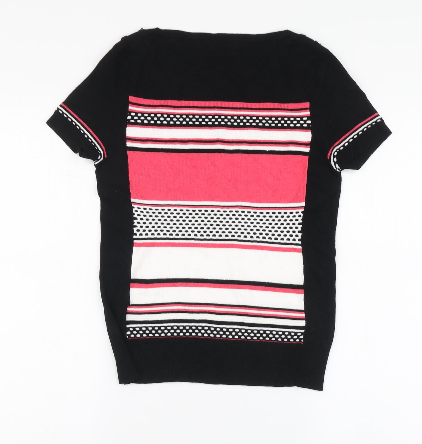 Principles Womens Multicoloured Round Neck Striped Viscose Pullover Jumper Size 10