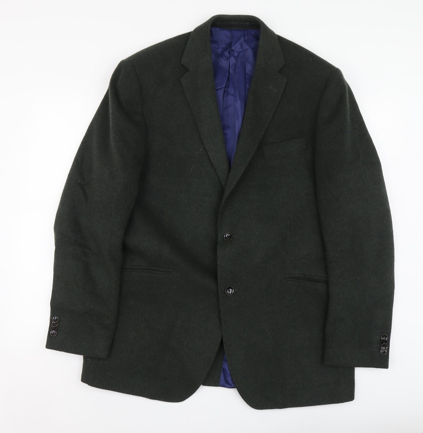 Marks and Spencer Mens Green Wool Jacket Suit Jacket Size XL