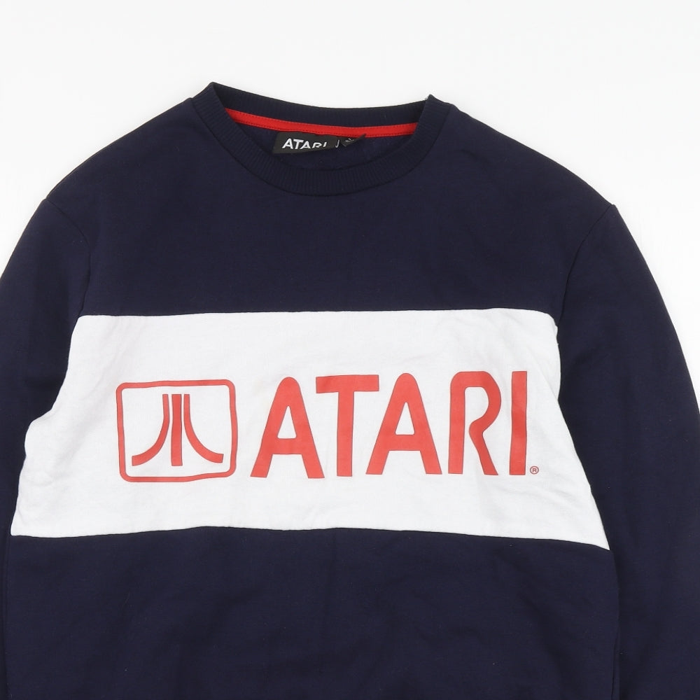 Primark Womens Blue Cotton Pullover Sweatshirt Size S