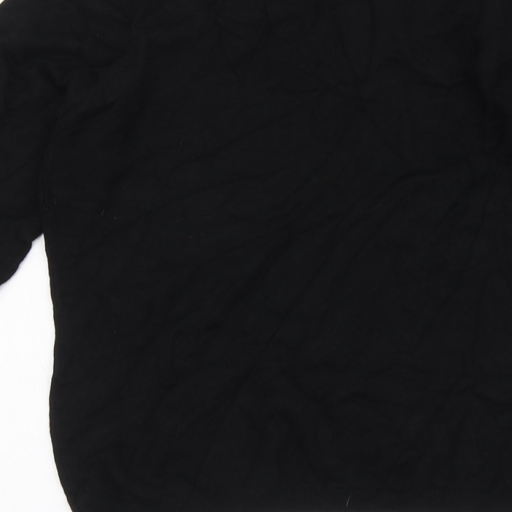 PACO Womens Black Round Neck Viscose Pullover Jumper Size L