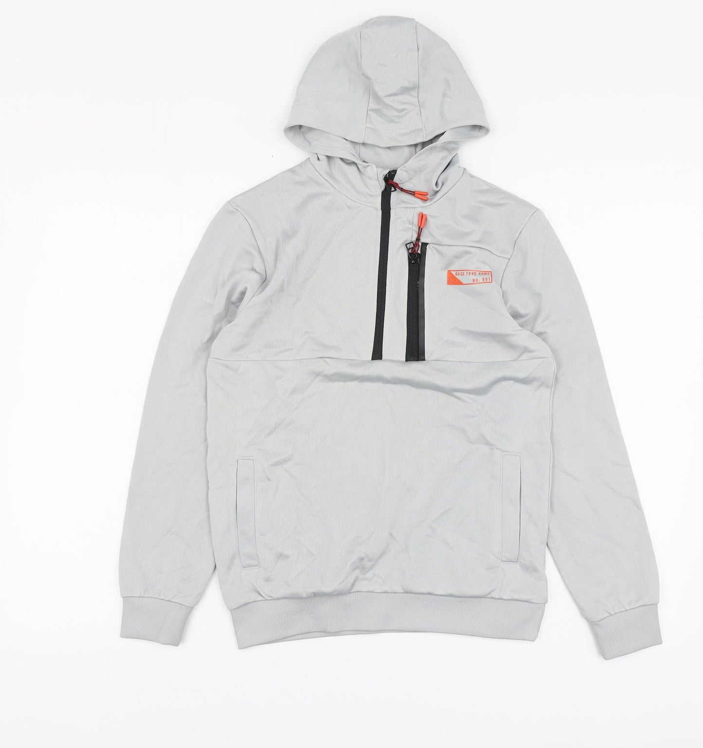 George Boys Grey Polyester Pullover Hoodie Size 11-12 Years