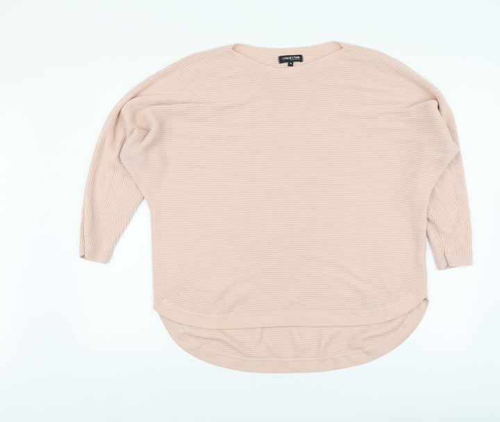Debenhams Womens Pink Round Neck Acrylic Pullover Jumper Size 18