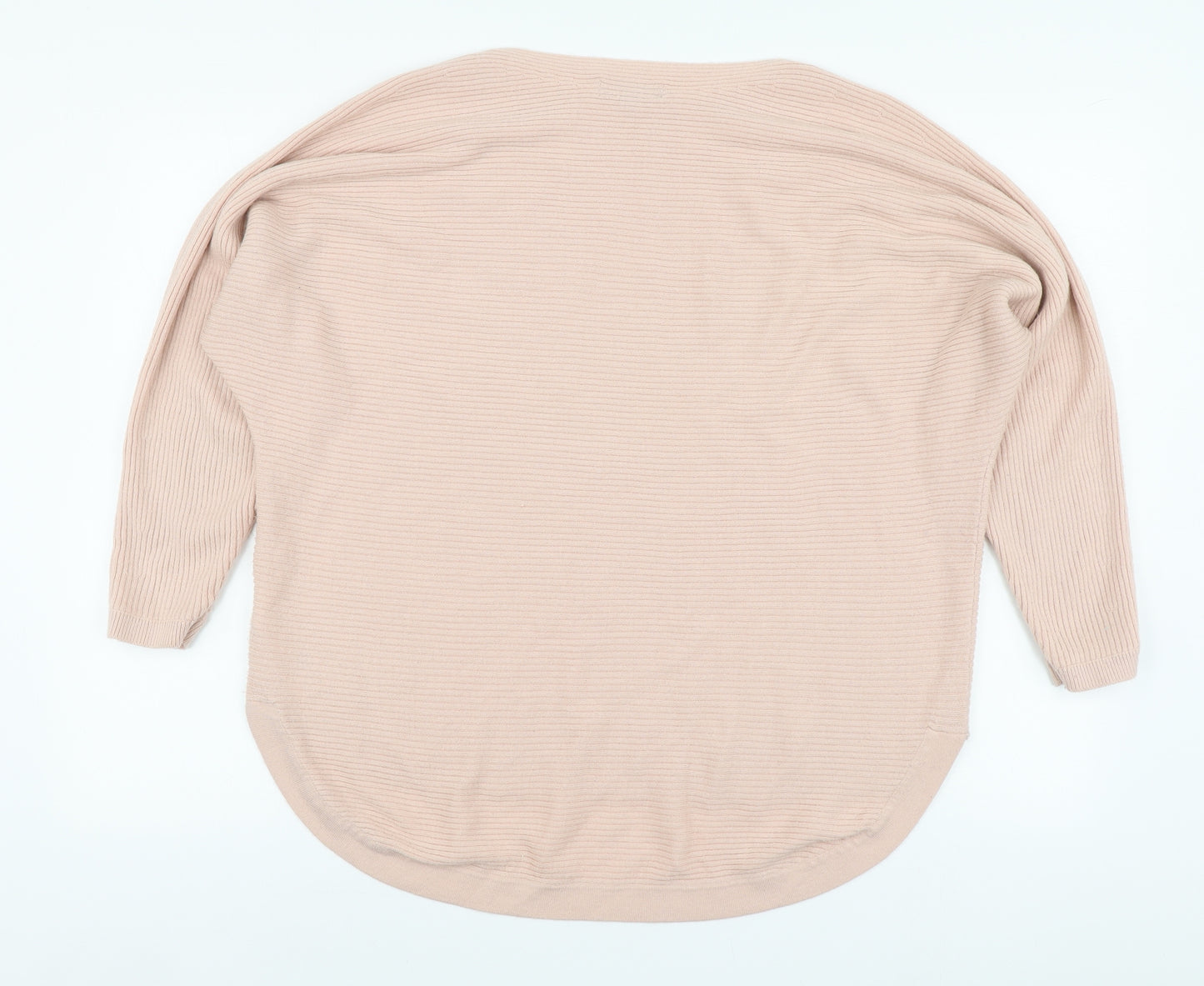 Debenhams Womens Pink Round Neck Acrylic Pullover Jumper Size 18