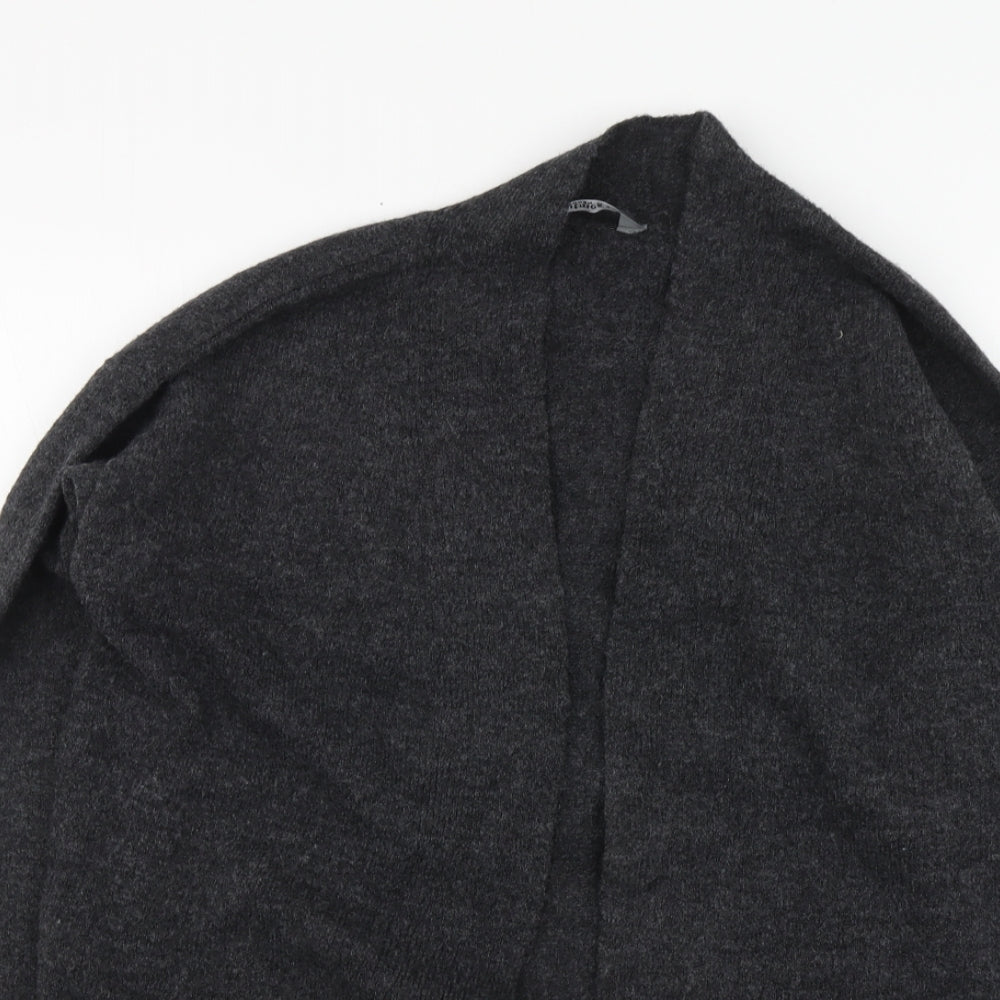 Nutmeg Womens Grey V-Neck Acrylic Cardigan Jumper Size 8