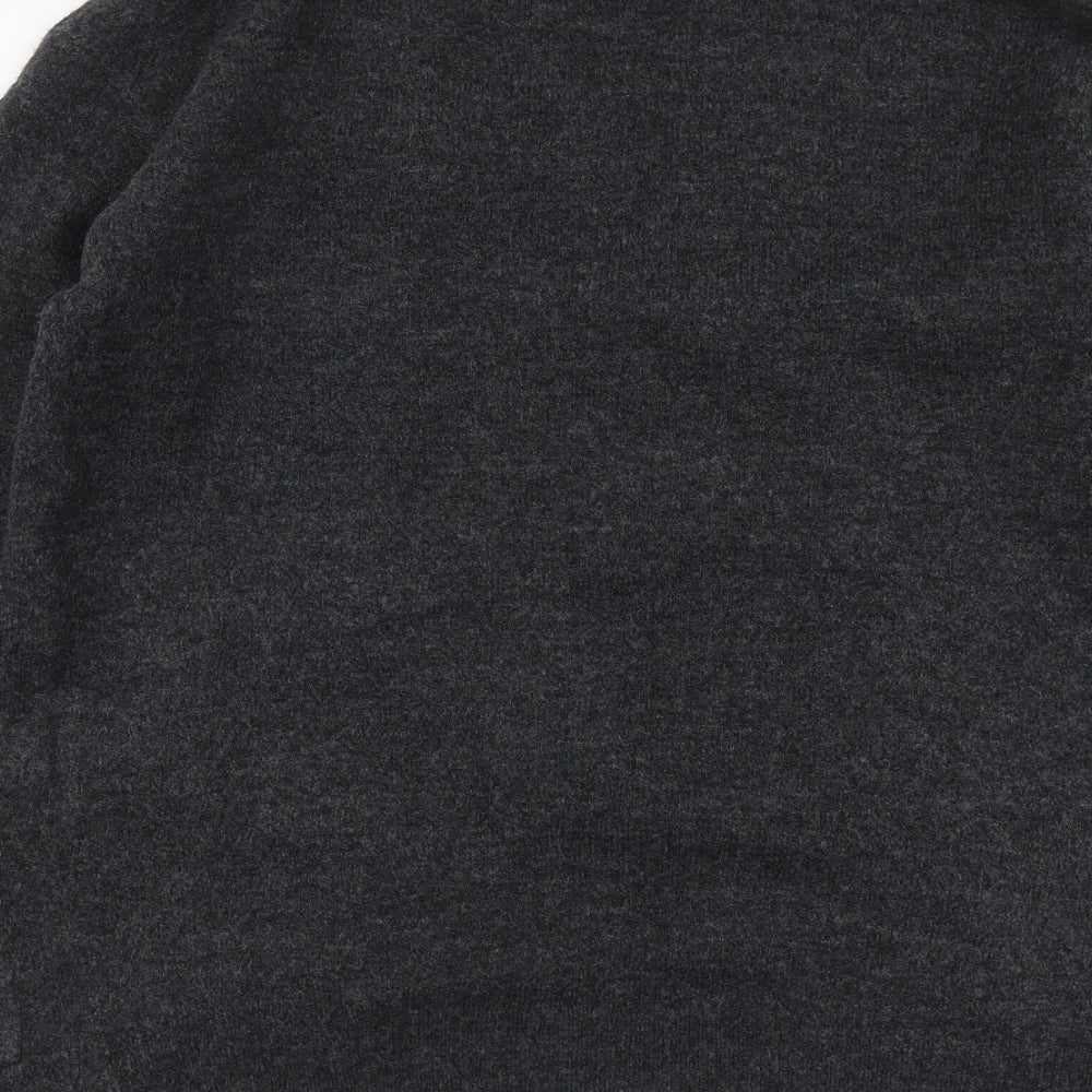 Nutmeg Womens Grey V-Neck Acrylic Cardigan Jumper Size 8