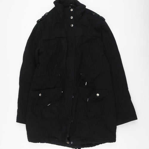 TU Womens Black Parka Jacket Size 12