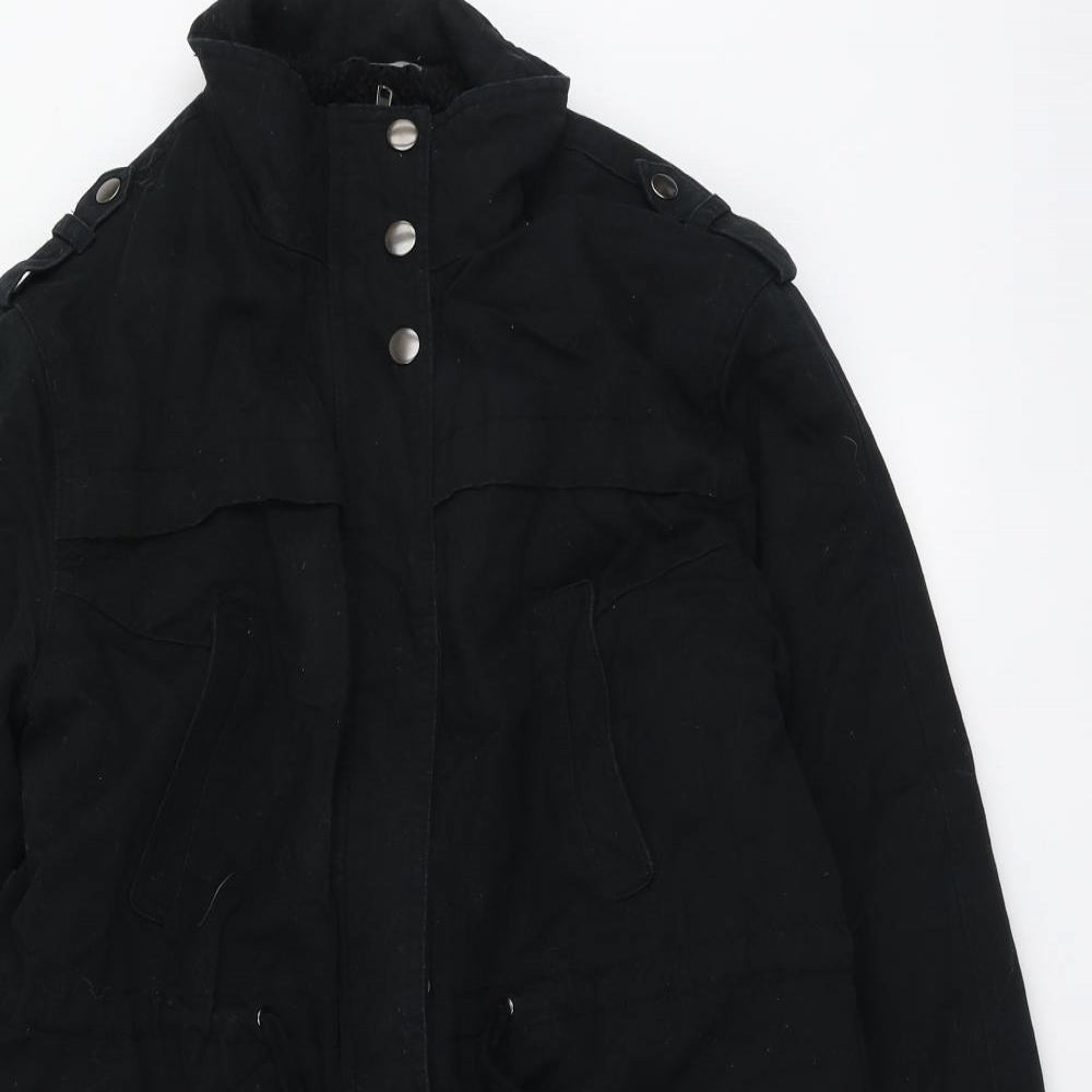 TU Womens Black Parka Jacket Size 12