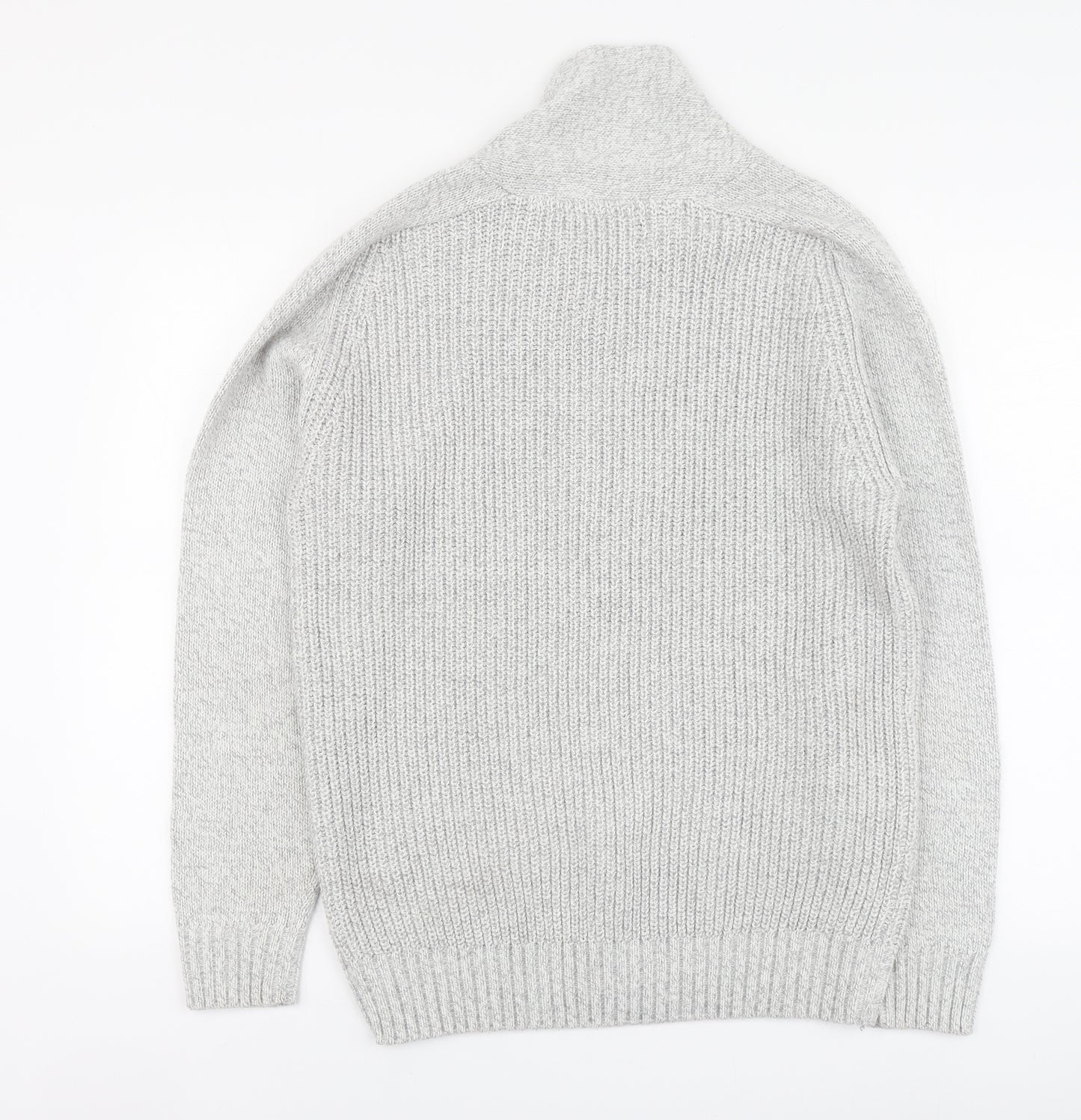 NEXT Mens Grey V-Neck Acrylic Pullover Jumper Size L