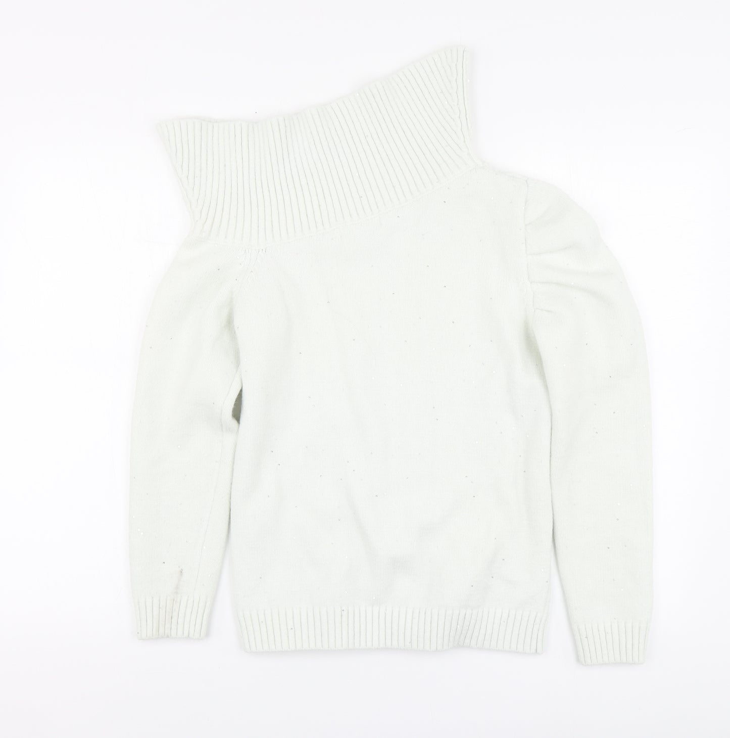 Exquiss's Womens Blue High Neck Viscose Pullover Jumper Size S