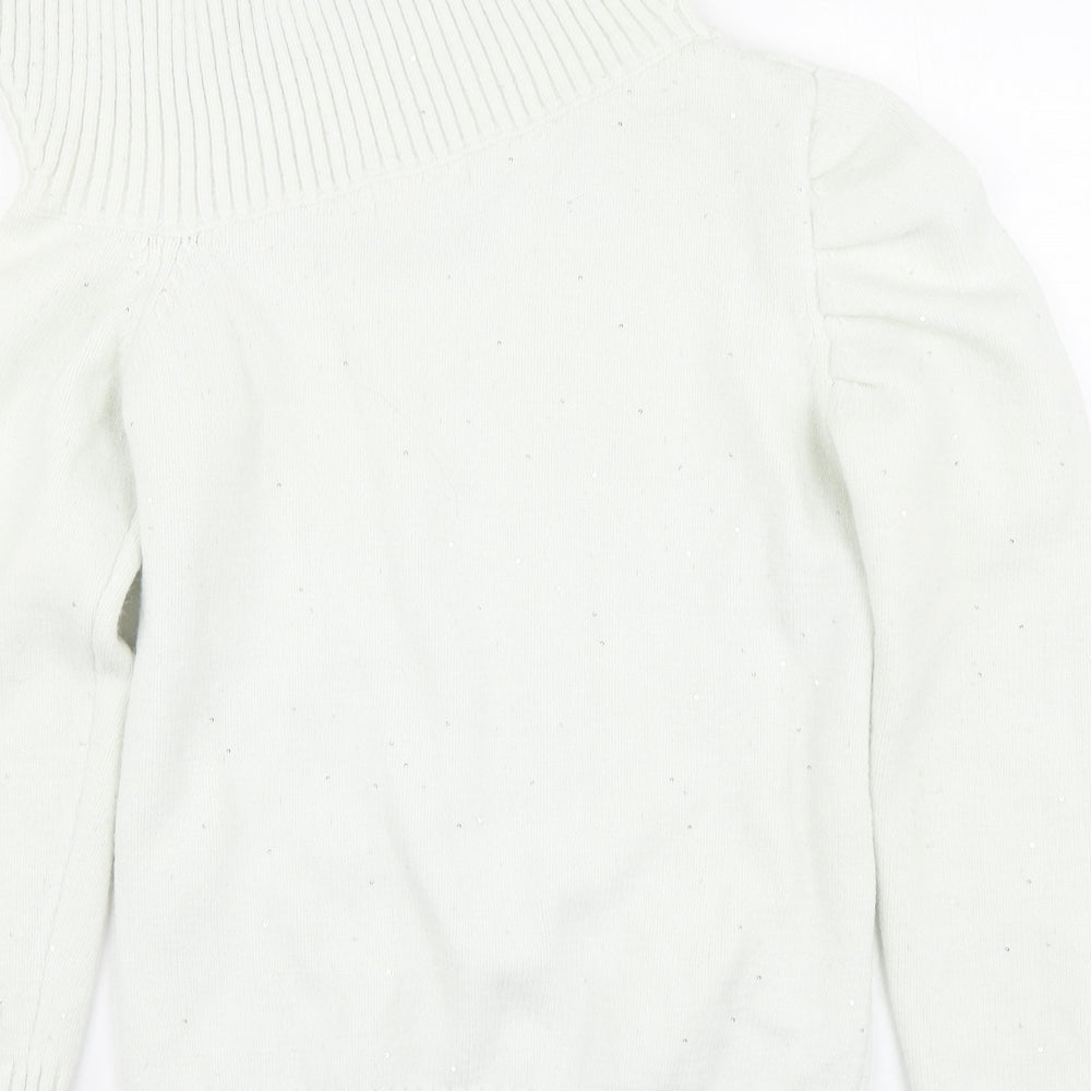 Exquiss's Womens Blue High Neck Viscose Pullover Jumper Size S