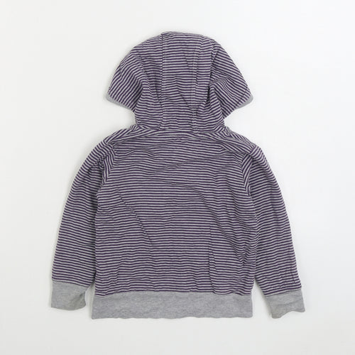 Marks and Spencer Boys Grey 100% Cotton Pullover Hoodie Size 2-3 Years Lace Up