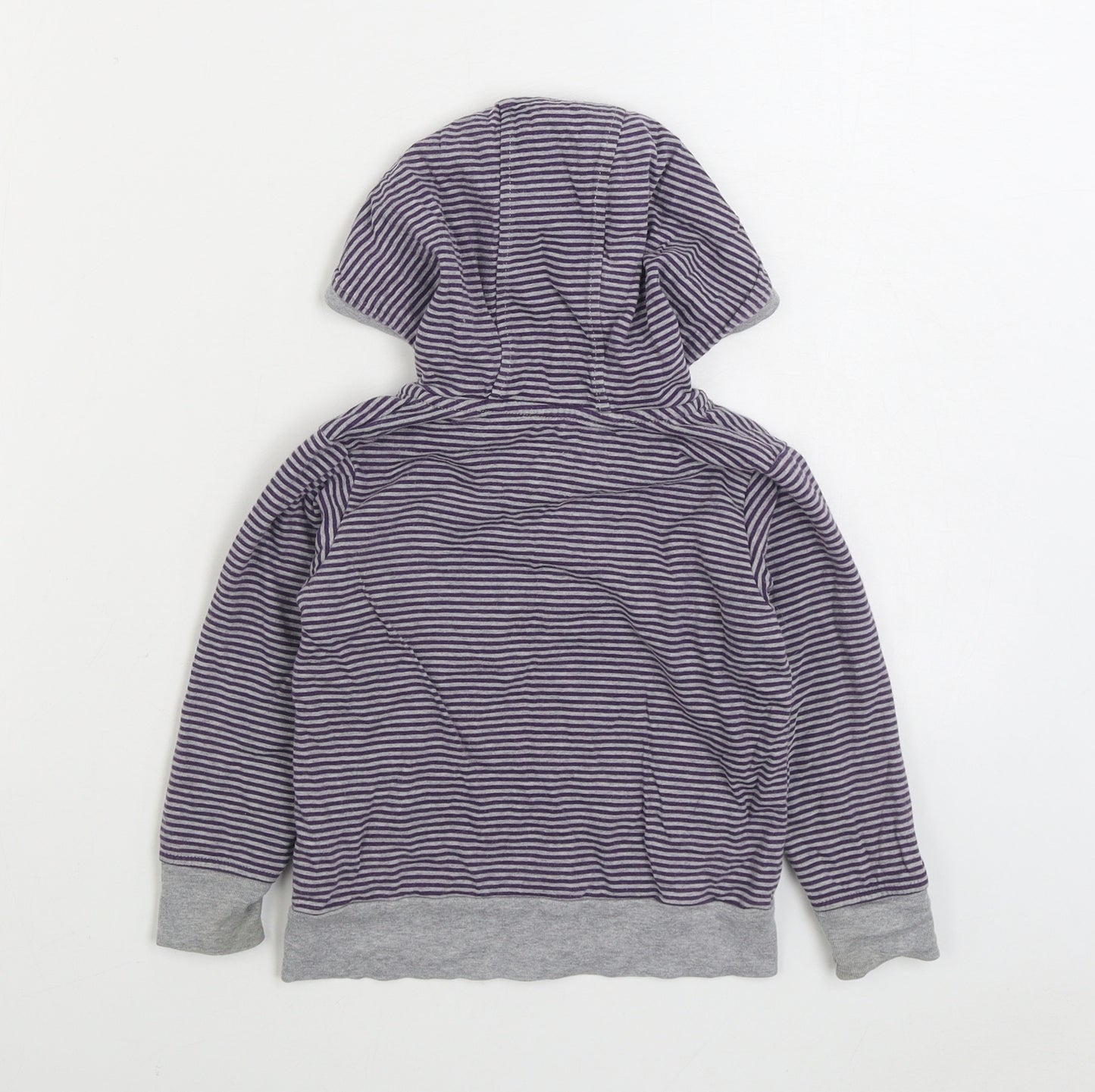 Marks and Spencer Boys Grey 100% Cotton Pullover Hoodie Size 2-3 Years Lace Up
