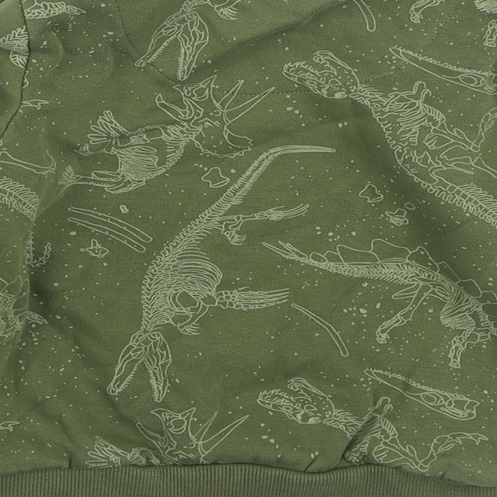 F&F Boys Green Geometric Cotton Pullover Sweatshirt Size 2-3 Years Pullover