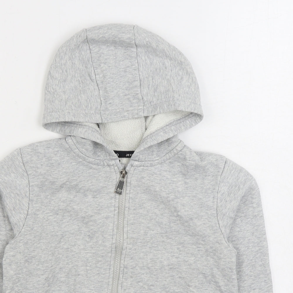 Pep&Co Boys Grey Cotton Full Zip Hoodie Size 9-10 Years Zip