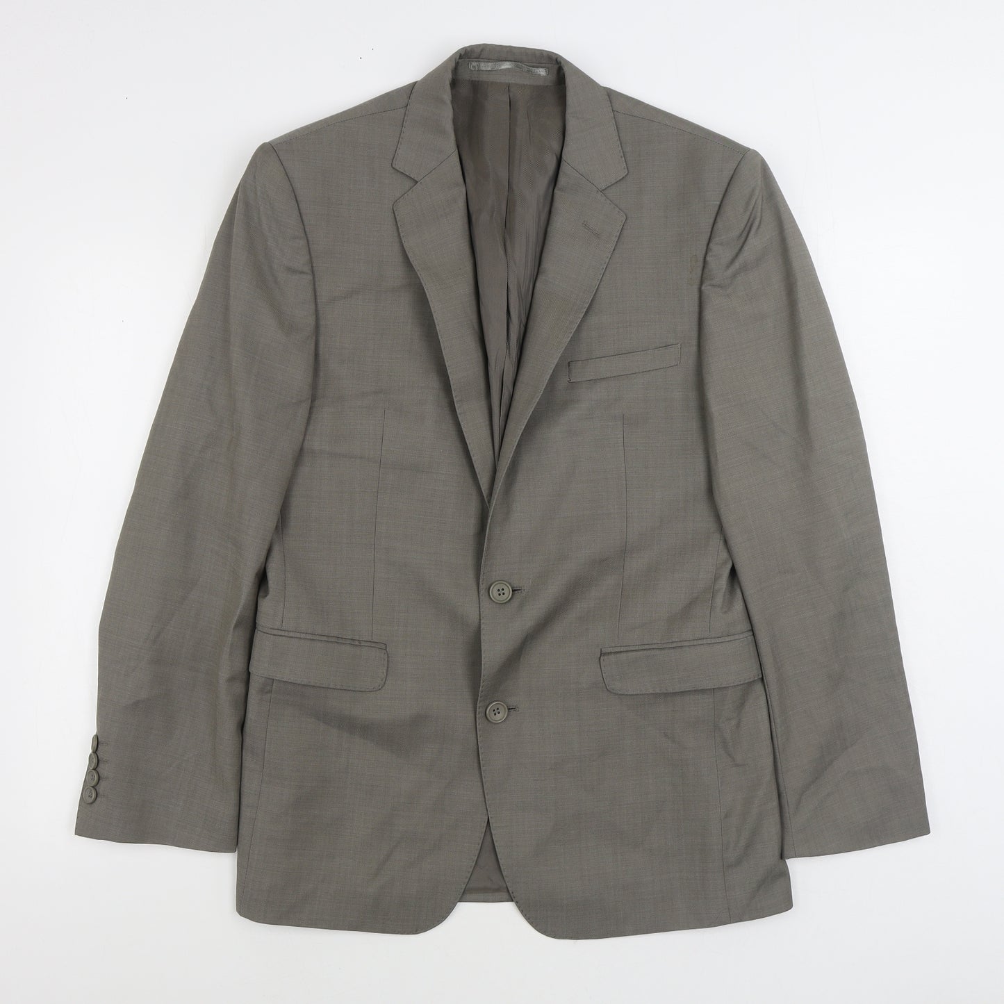 Blazer Mens Grey Wool Jacket Suit Jacket Size 36