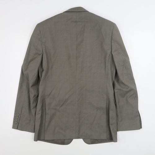 Blazer Mens Grey Wool Jacket Suit Jacket Size 36