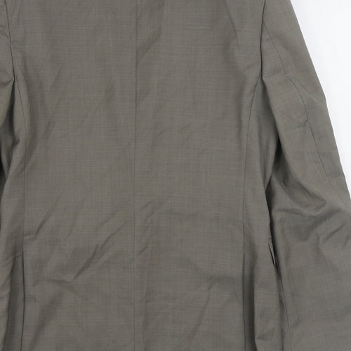 Blazer Mens Grey Wool Jacket Suit Jacket Size 36