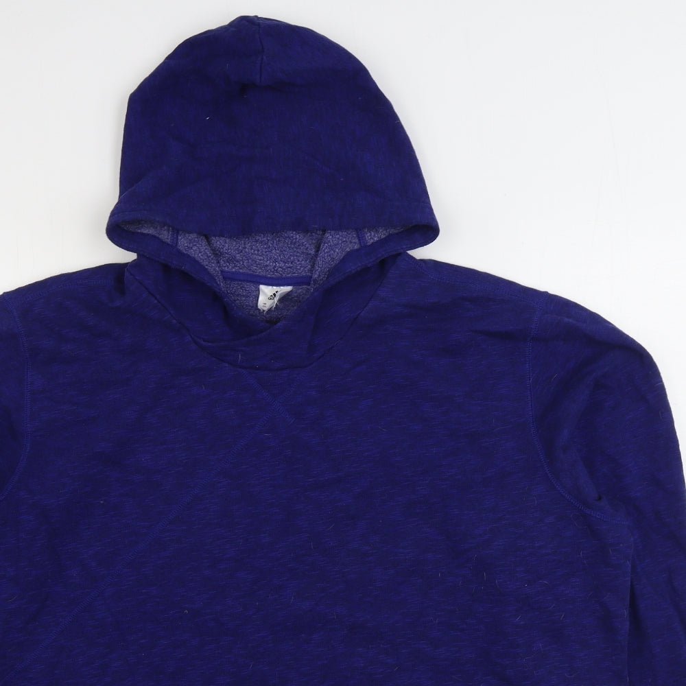 adidas Mens Blue Cotton Pullover Hoodie Size 2XL