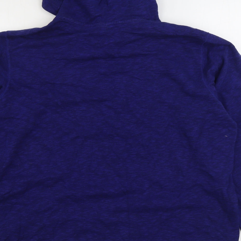 adidas Mens Blue Cotton Pullover Hoodie Size 2XL