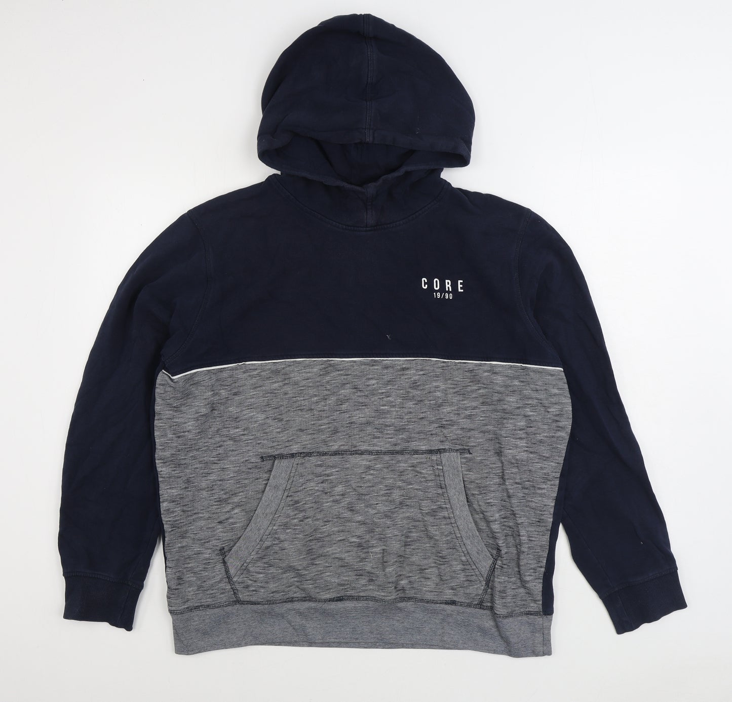 JACK & JONES Mens Blue Cotton Pullover Hoodie Size XL