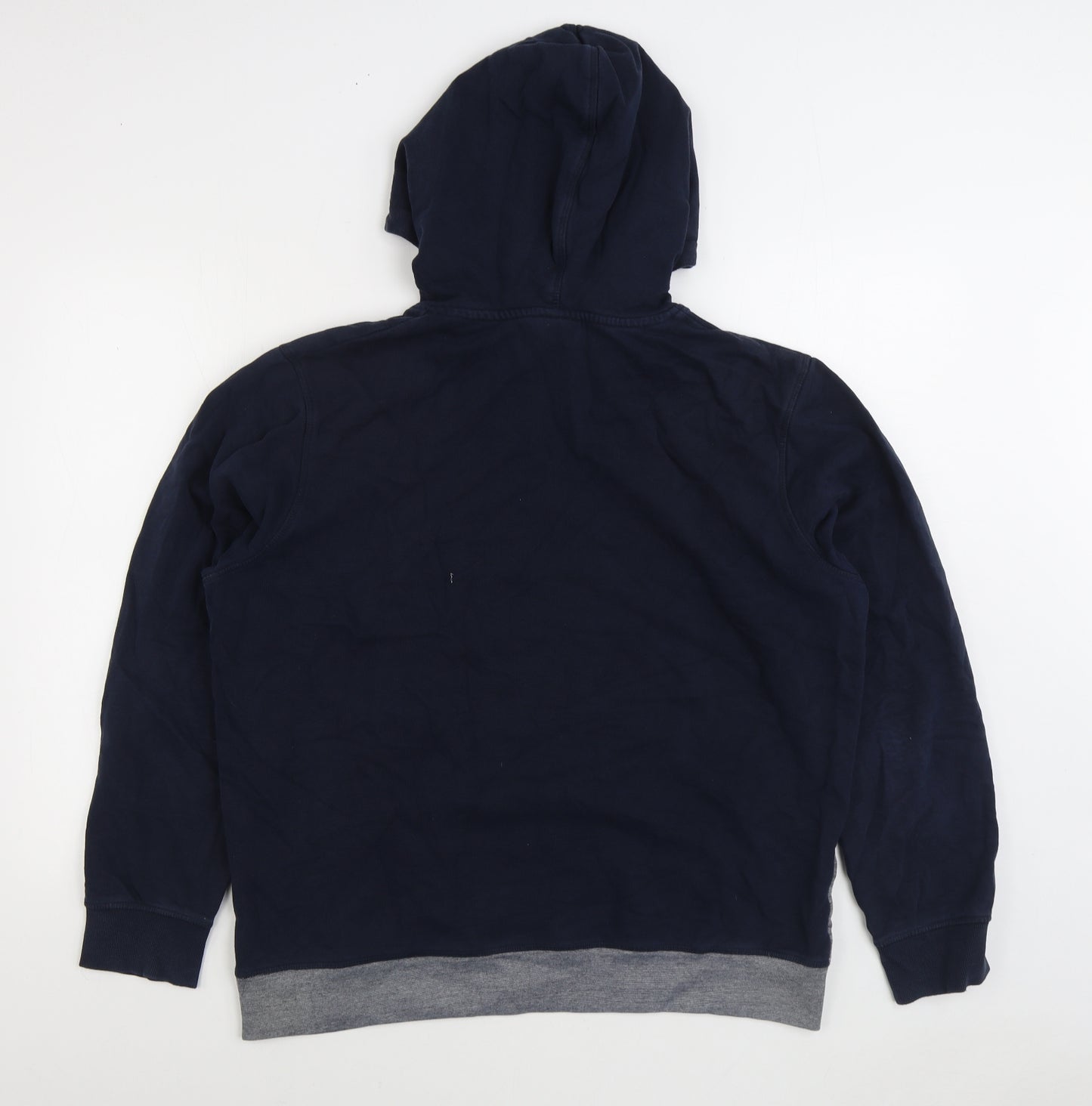 JACK & JONES Mens Blue Cotton Pullover Hoodie Size XL