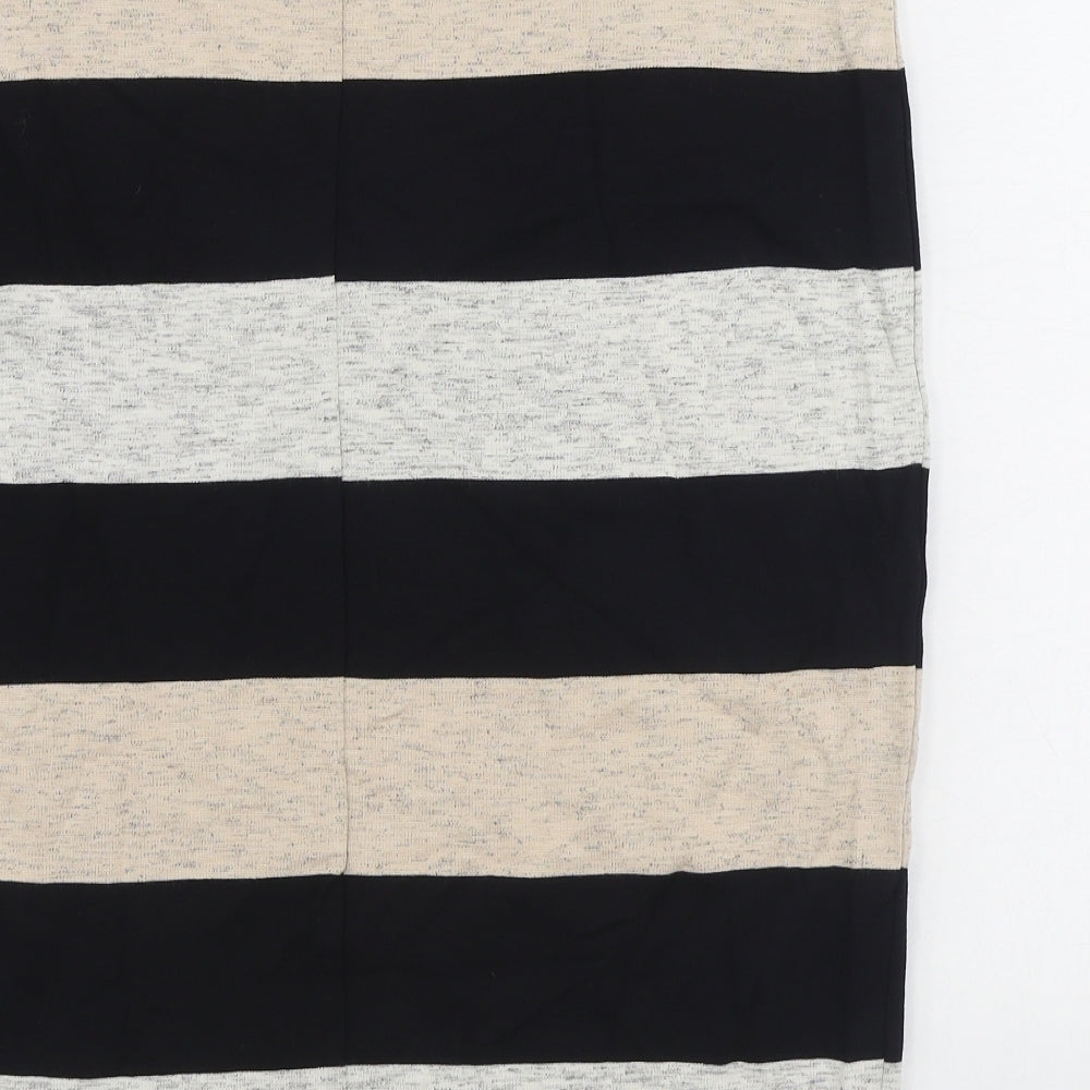TU Womens Black Striped Viscose Straight & Pencil Skirt Size 18