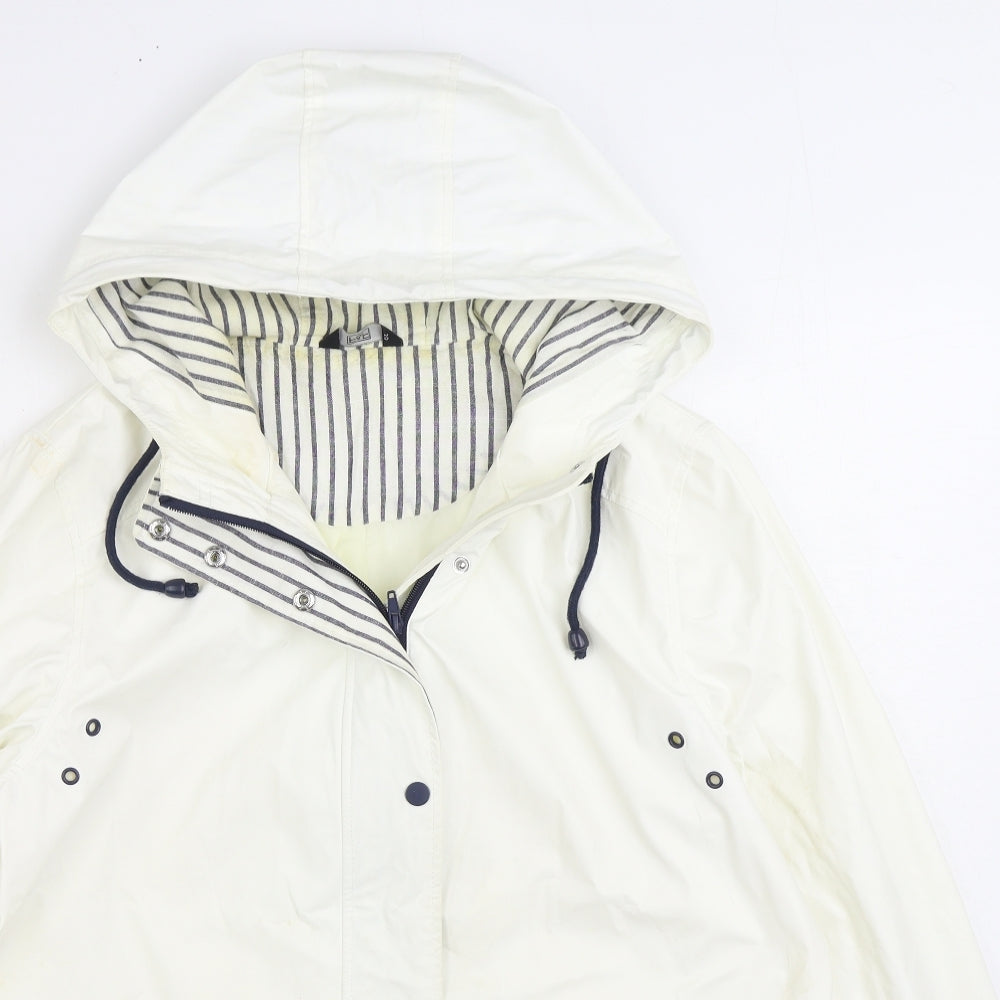 F&F Womens White Rain Coat Coat Size 20 Zip