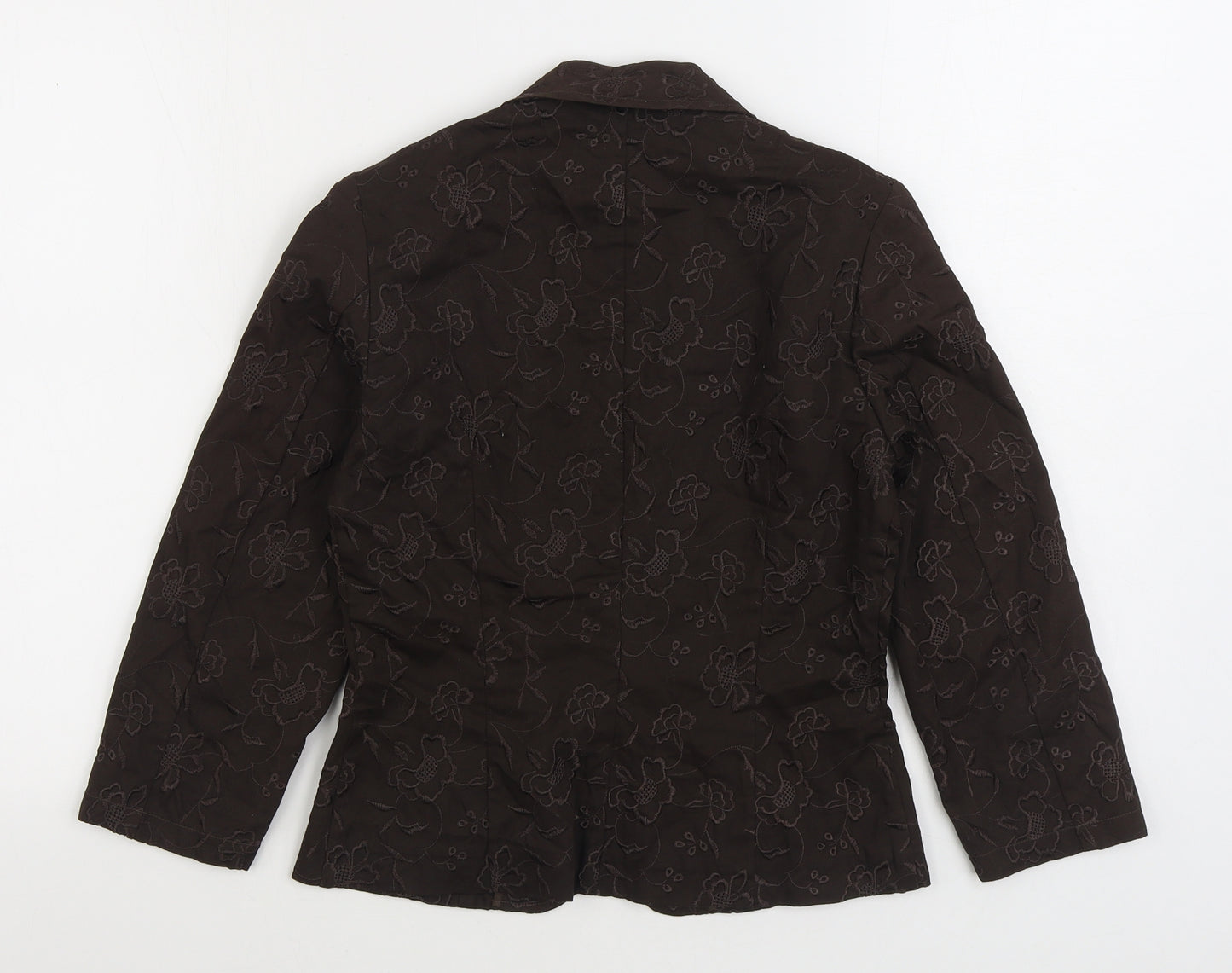Marks and Spencer Womens Brown Jacket Blazer Size 8 Button