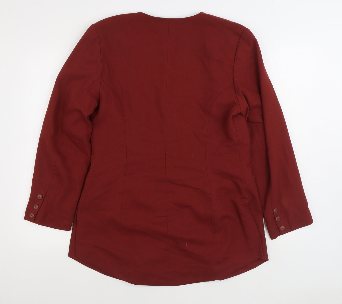 BHS Womens Red Jacket Blazer Size 14 Button