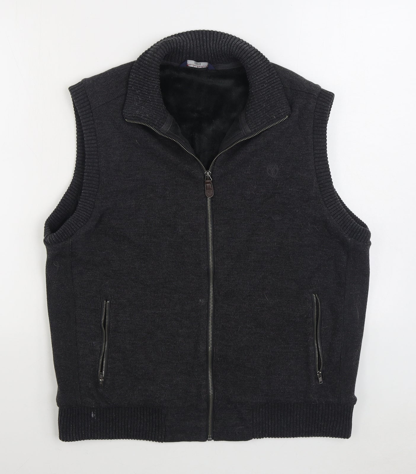 Marks and Spencer Mens Grey Gilet Coat Size M Zip