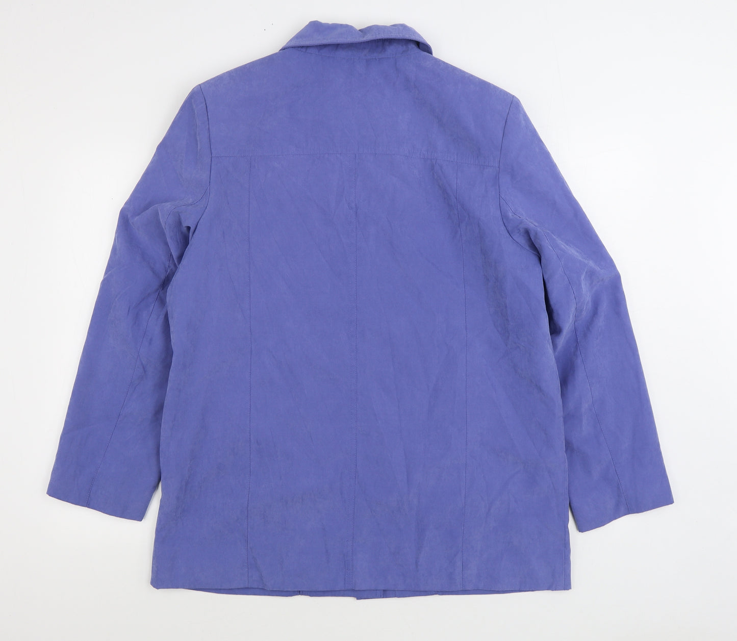 Isle Womens Blue Jacket Size 14 Button