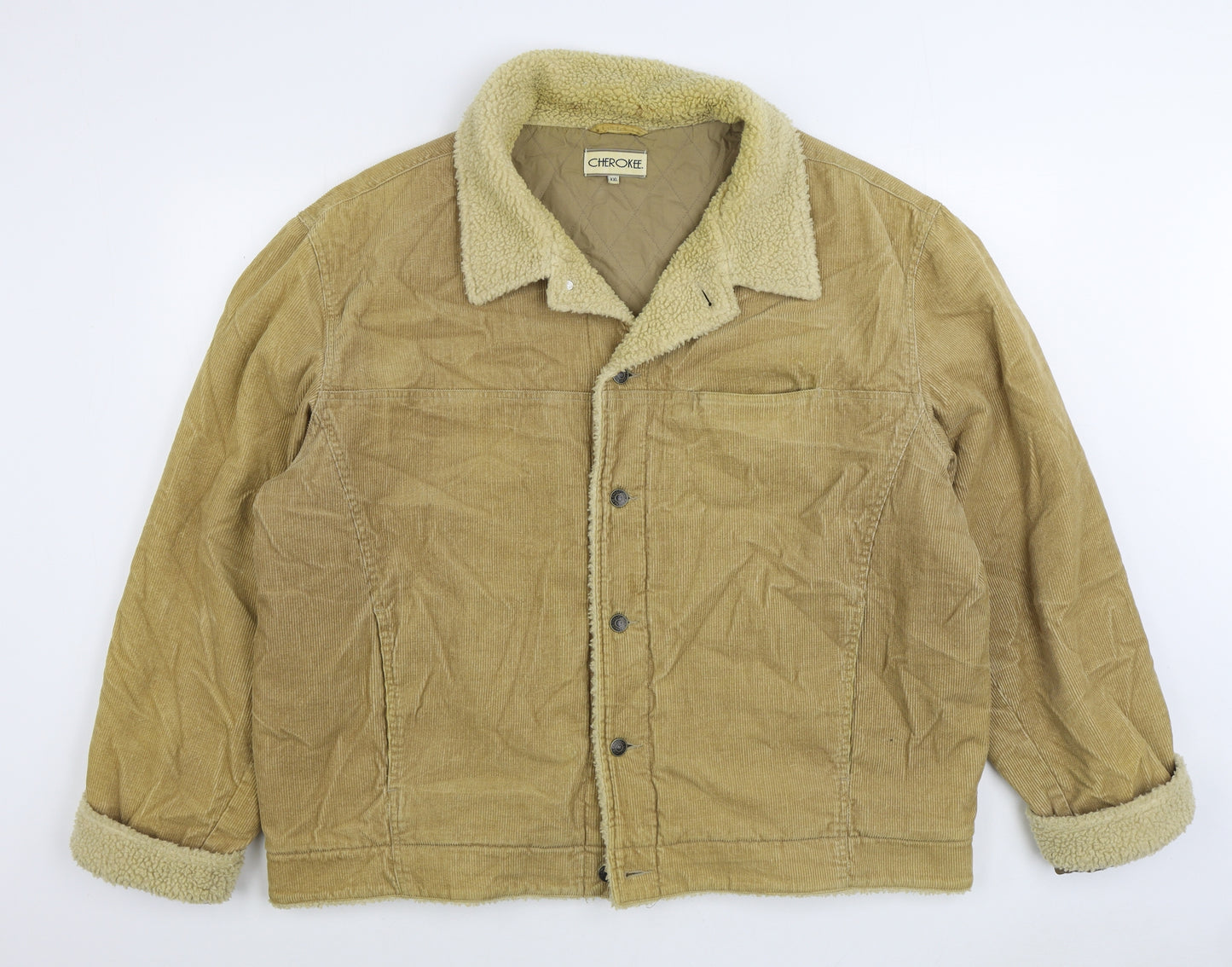 Cherokee Mens Brown Jacket Size 2XL Button