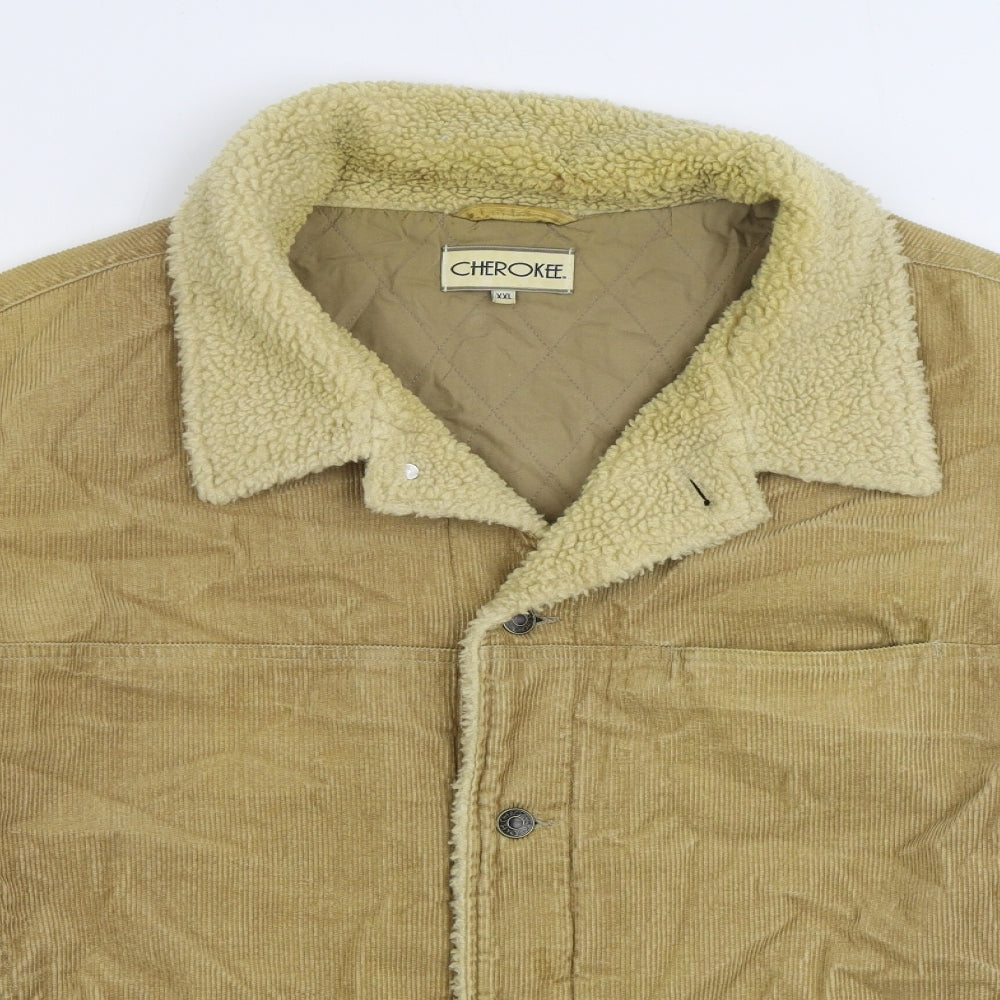 Cherokee Mens Brown Jacket Size 2XL Button