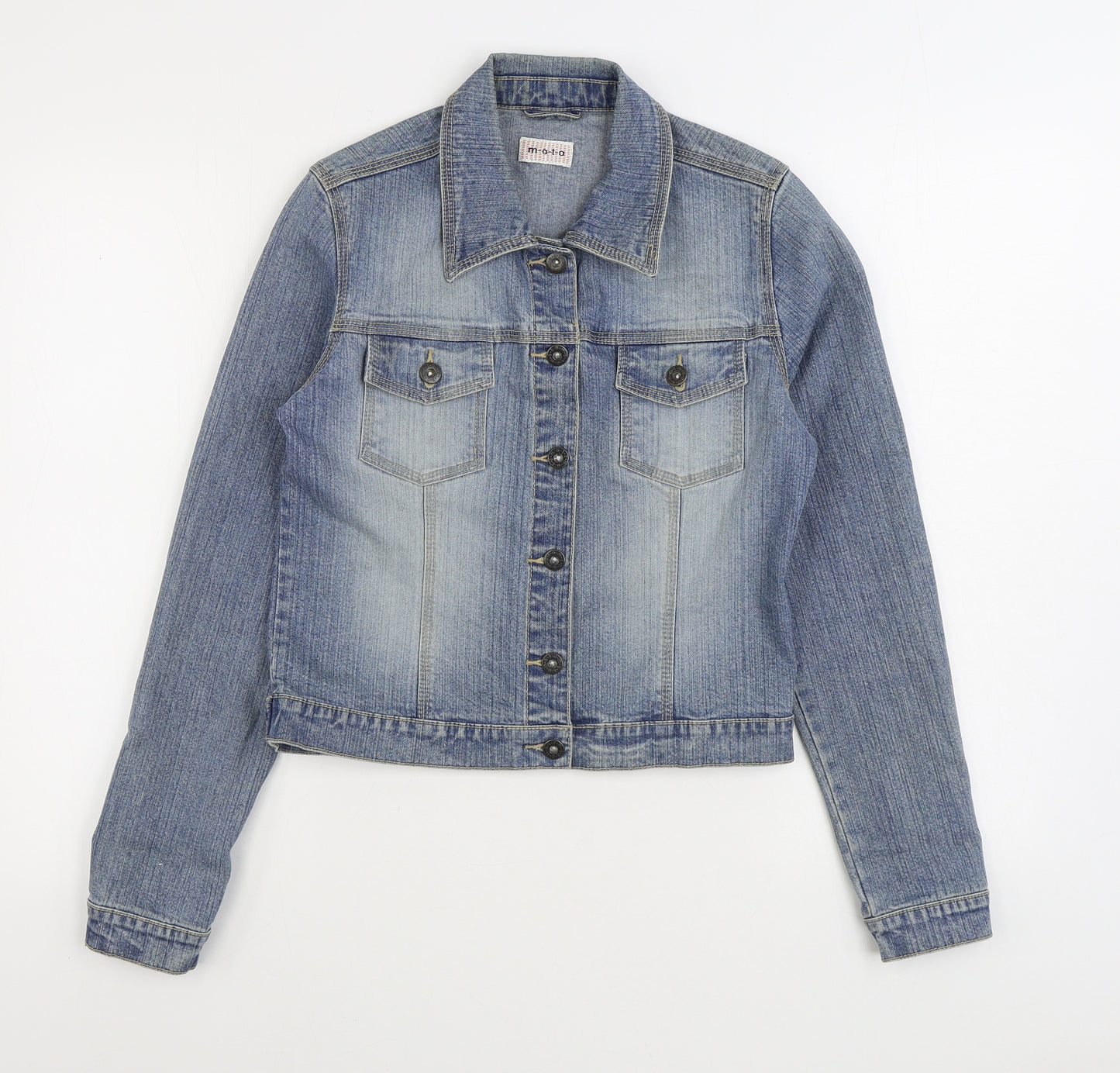 Moto Womens Blue Jacket Size 10 Button